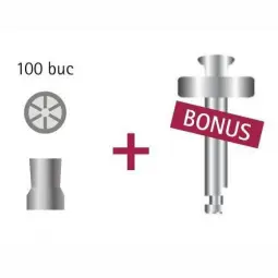 Gume profilaxie albe Snap-On Stoddard (set 100buc + mandrina Bonus)