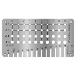 Implantology drill check template