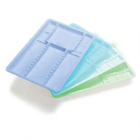 Grands plateaux jetables en plastique coloré