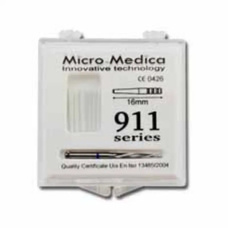 "911 Conic" quartz fiber dental posts - set 10 posts+drill