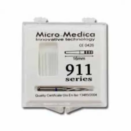 "911 Conic" quartz fiber dental posts - set 10 posts+drill