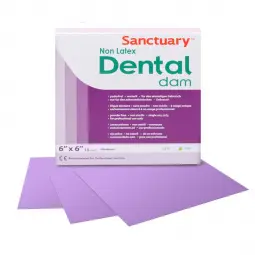 Digue sans latex feuilles mauves 6" X 6"