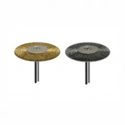 Brushes mounted on chuck (brass, steel)