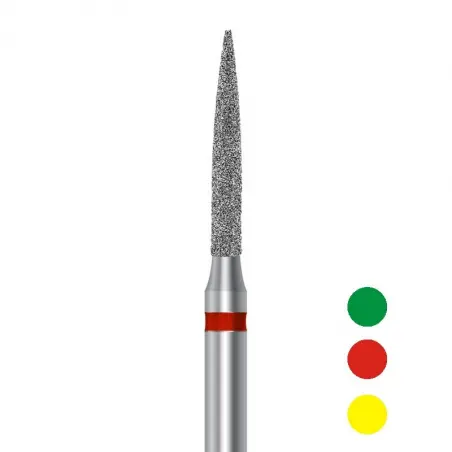 Fraises diamantées D862 type flamme (set 5 fraises)