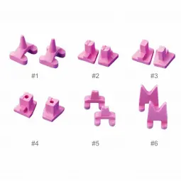 Epingles en céramique rose thermosensibles (set 12 pcs)