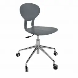 Chaise en polyuréthane coloré avec base chromée mobile
