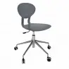 Chaise en polyuréthane coloré avec base chromée mobile