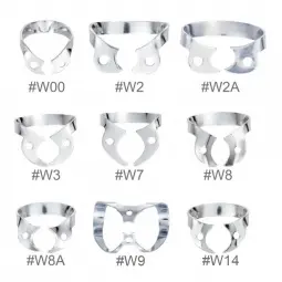 Hygenic Coltene glossy wingless dam clamps