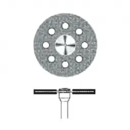D.350 Diamond-studded disk mounted on chuck