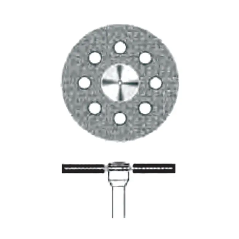 D.350 Diamond-studded disk mounted on chuck