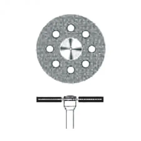 D.350 Diamond-studded disk mounted on chuck
