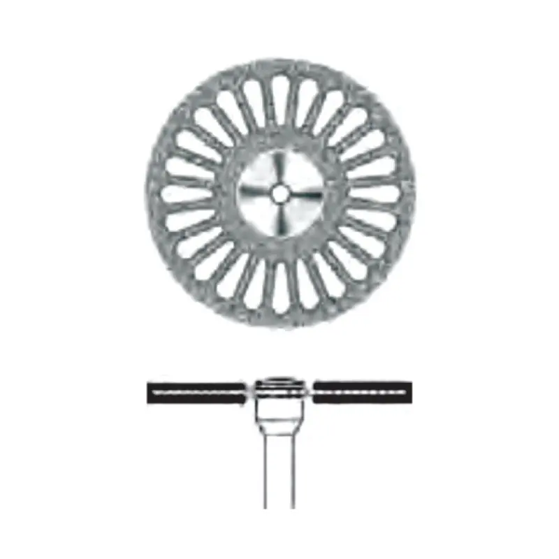 D.405 Diamond-studded disk mounted on chuck