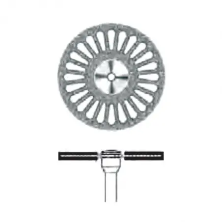 D.405 Diamond-studded disk mounted on chuck