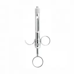 Stainless steel suction syringe with rings AsaDental