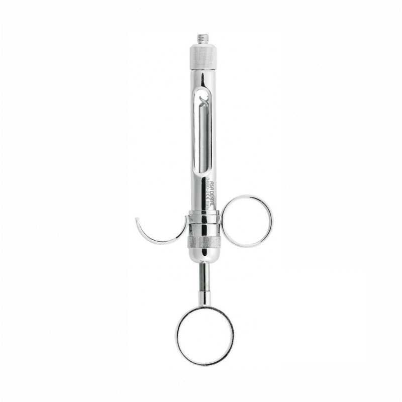 Stainless steel suction syringe with rings AsaDental