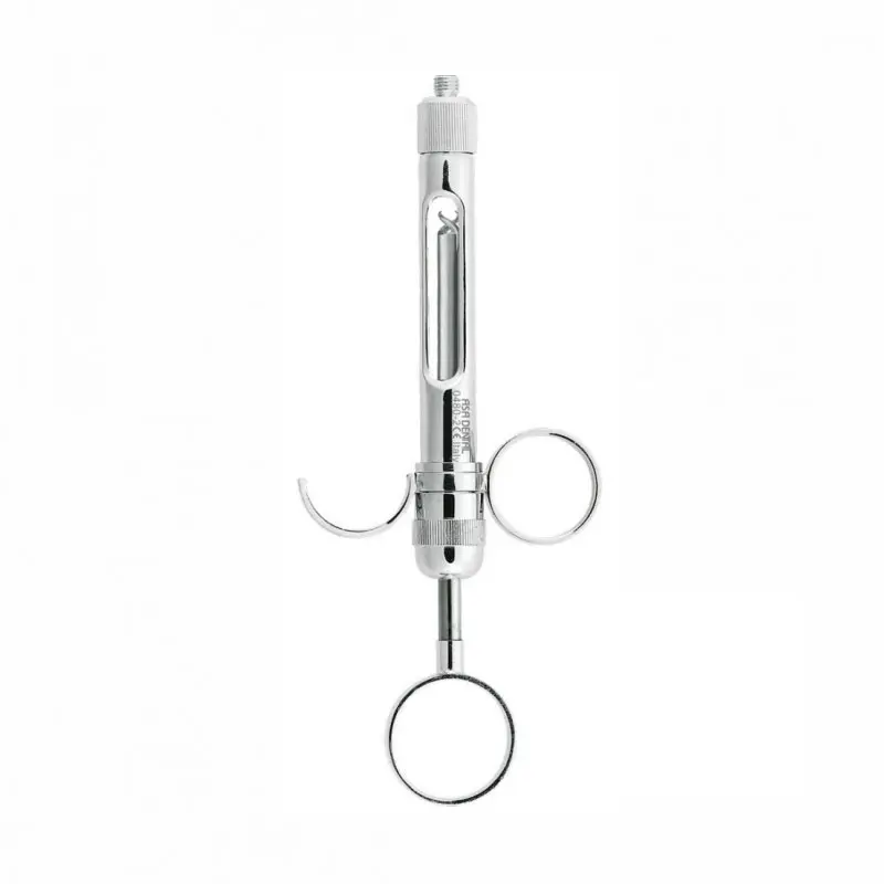 Stainless steel suction syringe with rings AsaDental