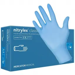 Gants en nitrile Nitrylex 100pcs, bleus, S