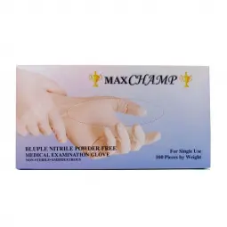 Gants d'examen en nitrile MaxChamp 100pcs, bluple, XS