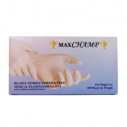 Manusi examinare nitril MaxChamp 100buc, bluple, XS