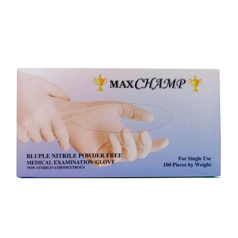 MaxChamp nitrile exam gloves 100pcs, bluple, XS MaxChamp nitrile exam gloves 100pcs, bluple, XS
