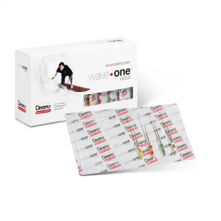 Aiguilles rotatives WaveOne Gold Maillefer blister 4 aiguilles assorties