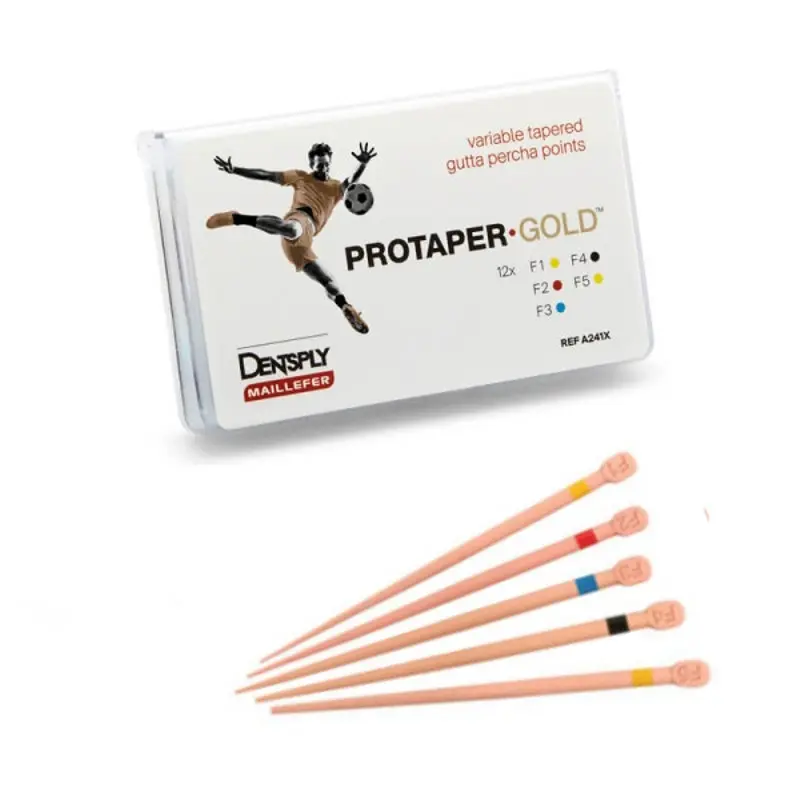 Cônes de gutta-percha ProTaper Gold Maillefer 60pièces/boîte Cônes de gutta-percha ProTaper Gold Maillefer 60pièces/boîte