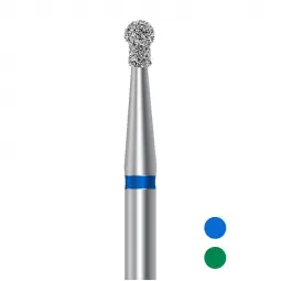 D802 globular diamond burs with collar (set of 5 burs)