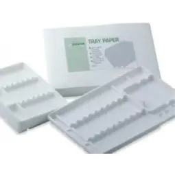 Plateaux en plastique jetables blancs de grande taille