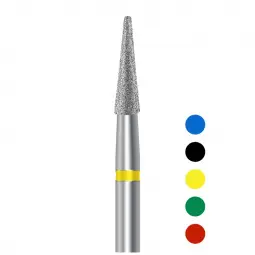 Tapered diamond studded bur D852 pointy tip (set 5 burs)