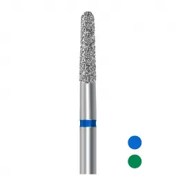 D855 diamond-studded burs, tapered, rounded tip (set of 5 burs)