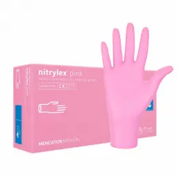 Gants nitrile Nitrylex 100 pièces, roses, S