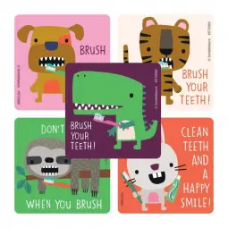 Animal stickers / clean teeth set 100 pieces