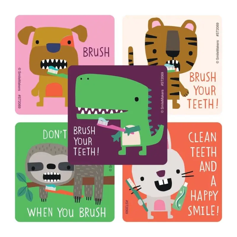 Animal stickers / clean teeth set 100 pieces