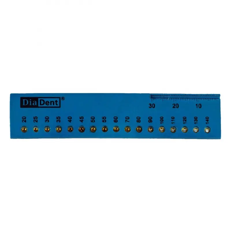 Lera ruler for calibrating gutta-percha cones (DIA-GP Gauge)