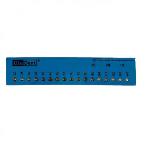 Lera ruler for calibrating gutta-percha cones (DIA-GP Gauge)
