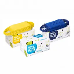 Masques droits chirurgicaux colorés de type IIR (50 pcs/boîte)