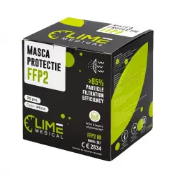 Masca respiratorie KN95 FFP2 fara valva LimeMedical (20 Buc/Cutie)