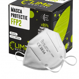 Masca respiratorie KN95 FFP2 fara valva LimeMedical (20 Buc/Cutie)