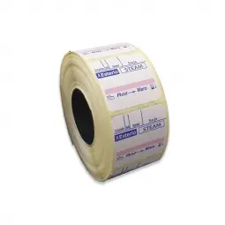 Double adhesive labels with steam indicator (manual)