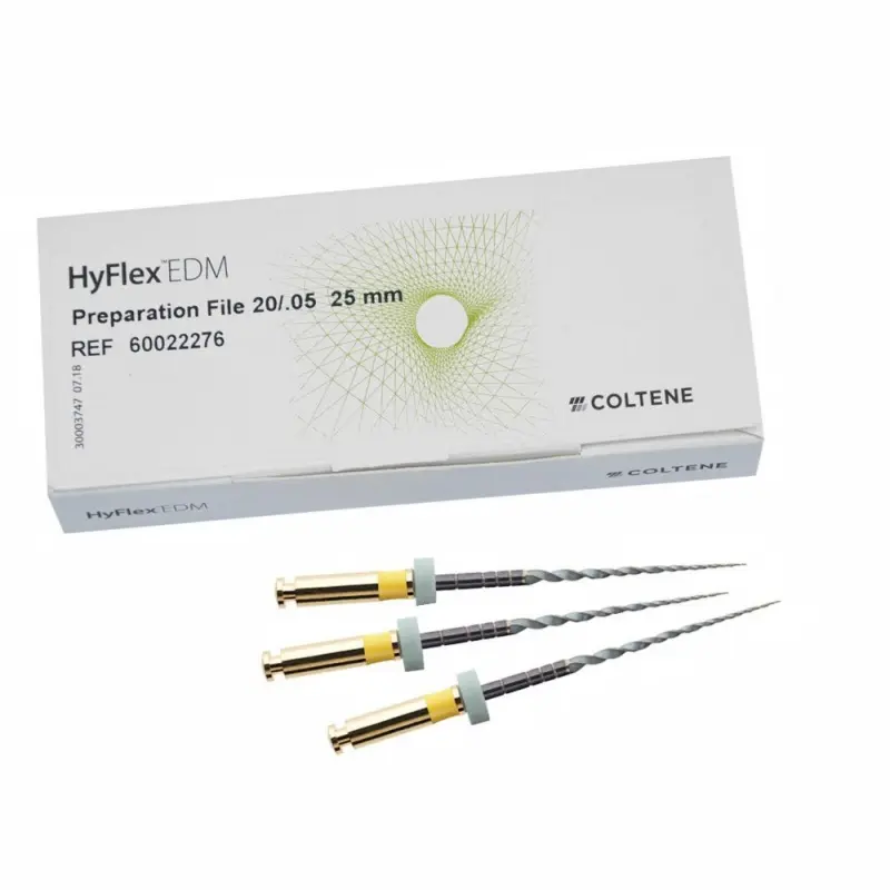 HyFlex EDM Preparation File 20.05 25mm Coltene rotary needles set of 3 needles HyFlex EDM Preparation File 20.05 25mm Coltene rotary needles set of 3 needles