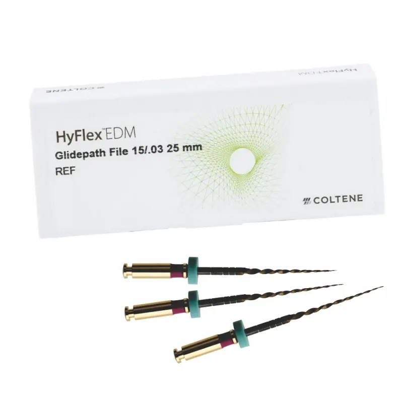 Aiguilles rotatives HyFlex EDM Glidepath Coltene set 3 aiguilles Aiguilles rotatives HyFlex EDM Glidepath Coltene set 3 aiguilles