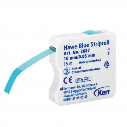 Bande en celluloid matrice Kerr rouleau 0.05mm bleue
