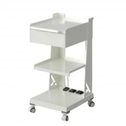 Astra Trolley mobile shelving unit with 2 shelves and drawer