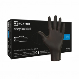 Manusi nitril Nitrylex, 100 buc, negre, L