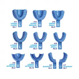 Linguri amprenta implanto albastre set 10buc asortate Premium Plus
