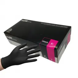 Gants en nitrile EasyCare 100 pièces, noirs, S