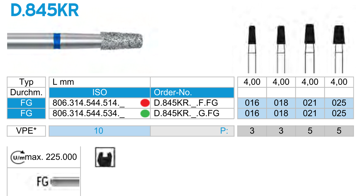 D845KR-freza-diamantata-cilindru-cilindrice-dentara-dentist-dimant-cabinet-stomatologie-turbina-dinte