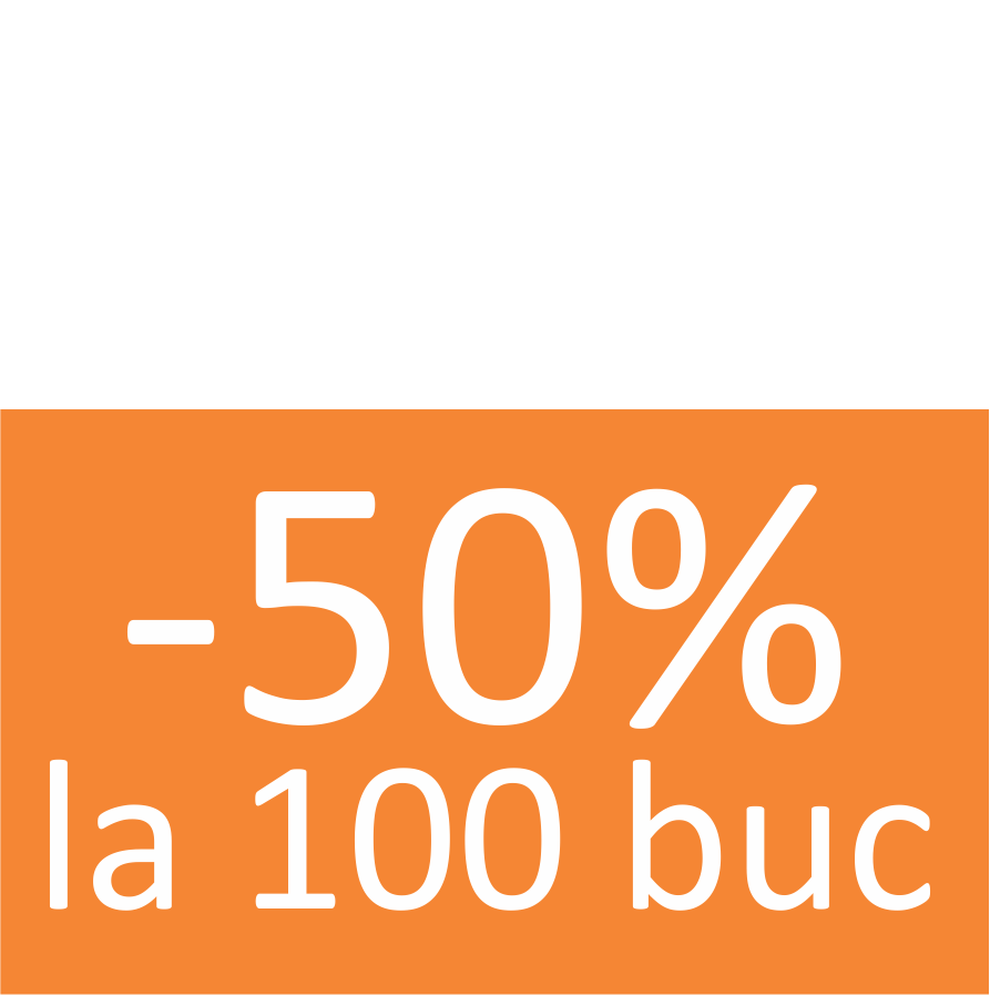 50% la 100buc